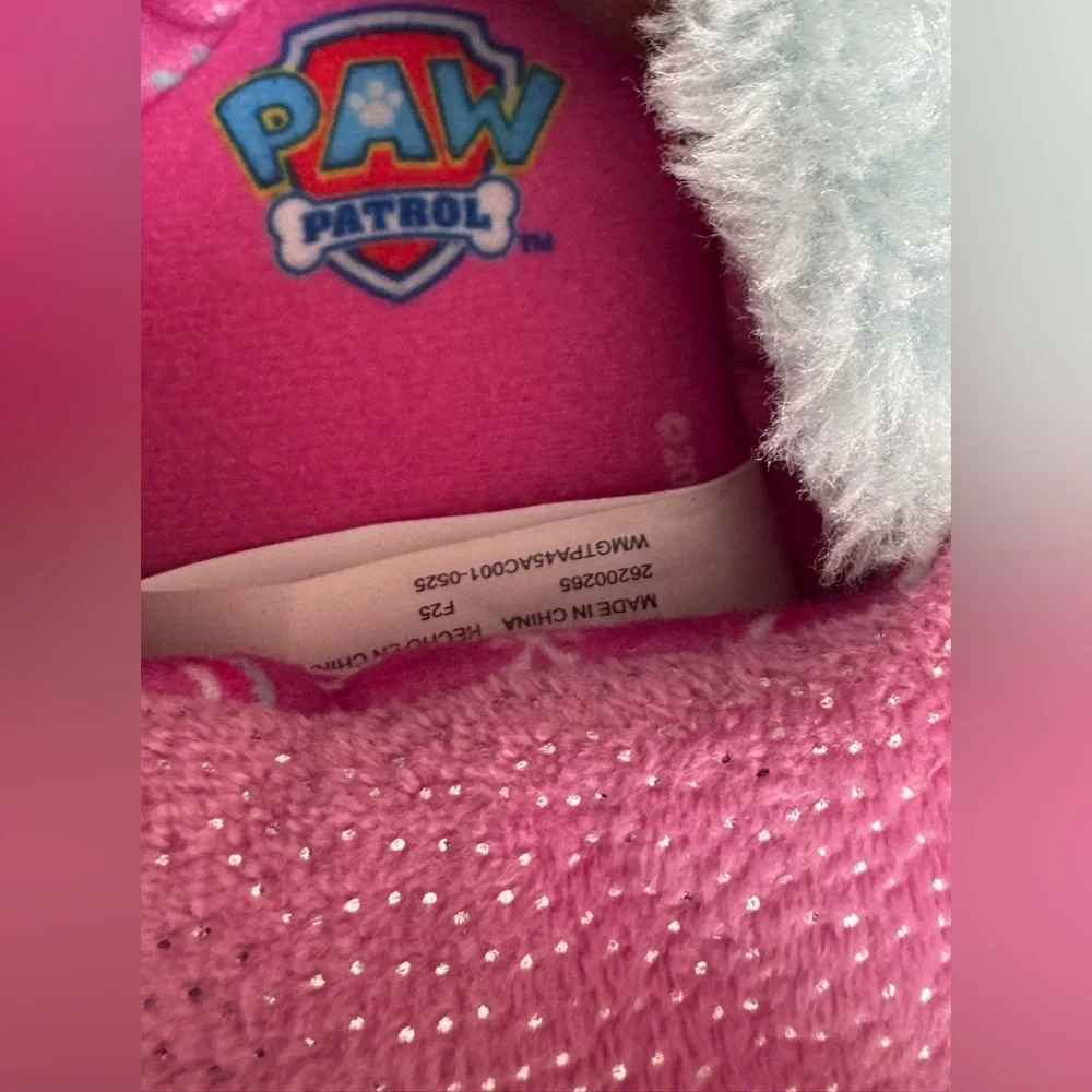 PAW Patrol Skye & Everest Plush Slippers | Pink & Blue | Kids Size 7–8